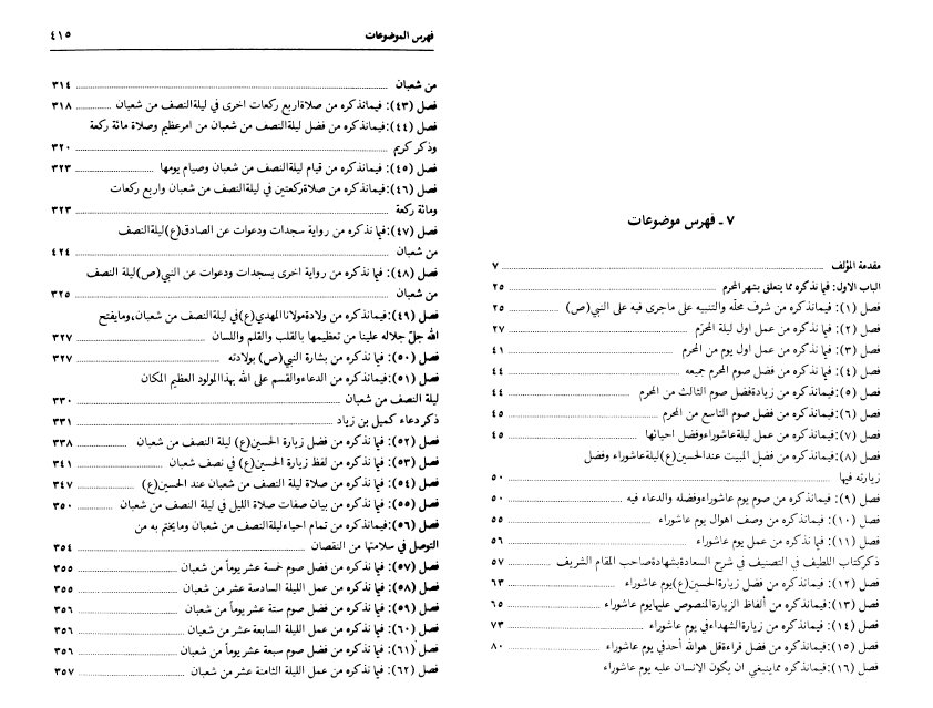 فهرس كتاب الإقبال بالأعمال الحسنة فيما يعمل مرة في السنة – ج1ج2ج3